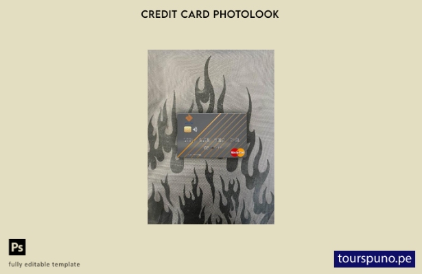 listo para imprimir plantilla frontal de aspecto fotográfico de mastercard de 37